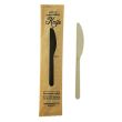 PacknWood 210CVPL622BBW, 7.75-Inch Individually Wrapped Bamboo Fiber Knife, 500/CS