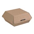 PacknWood 210EATBURG135K, 5.3x4.9x2.6-Inch Kraft Corrugated Hamburger Clamshell Take Out Box, 500/CS