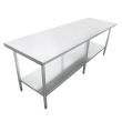 Omcan 22070, 24x96-inch Stainless Steel Work Table with Galvanized Undershelf