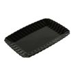 Fineline Settings 257-BK, 5x7-inch Flairware Polystyrene Black Snack Tray, 252/CS