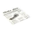 PacknWood 2CHPAPNEWS171, 6.7-inch White Bag Opens 2 Sides with Newspaper Design, 1000/CS