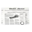 PacknWood 2CHPAPNEWSBL, 14-inch White Bag Opens 2 Sides with Newspaper Design, 1000/CS