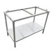 Omcan 40411, 24x48-inch Stainless Steel Solid Poly Top Table