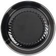 Fineline Settings 507-BKS, 7.5-inch Silver Splendor Black Plate with Silver Rim, 150/CS