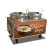 Winco 51072S, BenchmarkUSA™ Countertop Food Pan Soup Station Warmer/Cooker w/ Two 7 qt. Wells