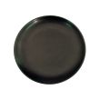 C.A.C. 666-21-BLK, 12-Inch Black Non-Glare Glaze Stoneware Coupe Plate , DZ
