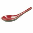 Thunder Group 7003JBR.75 Oz 5.63 x 1.63 Inch Asian Two Tone Melamine Red and Black Spoon, DZ
