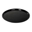 Fineline Settings 7401-BK 14-Inch Platter Pleasers Supreme Round Black Plastic Tray, 25/CS