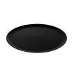 Fineline Settings 7201-BK, 12-Inch Platter Pleasers Black Round Plastic Catering Trays, 25/CS