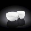 Wilmax WL-992571/A 6x3.5x2-Inch White Porcelain 2-Compartment Dish, 72/CS