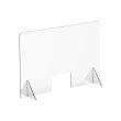 Winco ACSS-4832W, 48x32x14-Inch Clear Acrylic Countertop Safety Shield with 12x8-Inch Window