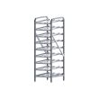 Winco ALCR-9, 9-Tier Full Height Stationary Heavy-Duty Aluminum Can Storage Rack
