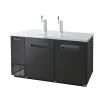 Blue Air BDD59-2B-HC, 59-inch 2 Solid Doors Black Beer Dispenser with Tower and Tap, 19.4 Cu. Ft.