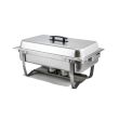 Winco C-4080, 8-Quart Full-Size Folding Stand Chafer with Dome Cover, Stainless Steel
