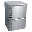 Glastender C1SB24, Silver 2 Solid Door Refrigerated Back Bar Storage Cabinet, 120 Volts