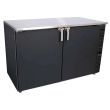 Glastender C1SL48, Black 2 Solid Door Refrigerated Back Bar Storage Cabinet, 120 Volts