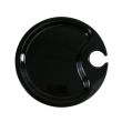 Yanco CAT-7010B 9.5-Inch Catering Melamine Black Melamine Party Plate, 24/CS