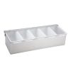 Winco CDP-5, 5-Compartment Condiment Caddy, Stainless Steel