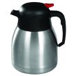 Winco CF-1.2, 1.2-Liter Stainless Steel Body and Liner Carafe with Push Button Top