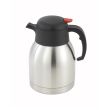 Winco CF-1.5, 1.5-Liter Stainless Steel Body and Liner Carafe with Push Button Top