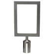 Winco CGSF-12S, Stanchion Top Sign Frame, Stainless Steel