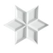 C.A.C. CMP-6, 12-Inch White Porcelain Six Star Compartment Tray, DZ