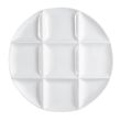C.A.C. CMP-R12, 12-Inch White Porcelain 9 Compartment Round Tray, DZ