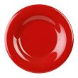 Thunder Group CR010PR 10.5 Inch Western Red Wide Rim Melamine Plate, DZ