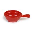Thunder Group CR305PR 10 Oz 4.25 x 6.75 x 2 Inch Western Red Melamine Soup Bowl with Handle, DZ