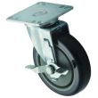 Winco CT-33B, Universal Casters, 3.5x3.5-Inch Plate, 5-Inch Wheel, with Brake, 2-Piece Set