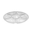 Fineline Settings D14070.CL, 14-inch 7-Compartment Platter Pleasers Clear Polystyrene Tray, 25/CS