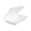 Dart 206HT1R 9x6x3-Inch Performer White Insulated Foam Container With A Removable Hinged Lid, 200/CS