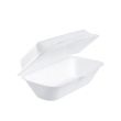 Dart 99HT1R 10x5x3-Inch Performer White Hoagie Foam Container With A Removable Hinged Lid, 500/CS