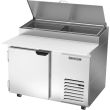 Beverage Air DP46HC, 46-Inch 1 Door Counter Height Refrigerated Pizza Prep Table