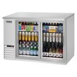 Everest Refrigeration EBB48G-SD-SS, Silver 2 Glass Door Refrigerated Back Bar Storage Cabinet, 115 Volts
