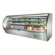Leader ERHD118-R, 118-Inch Remote Refrigerated Curved Glass High Deli Case with 2 Shelves