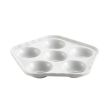 C.A.C. ESD-5, 5.5-Inch Porcelain Pentagon Shape Escargot Dish, 3 DZ/CS