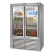 Leader ESPS48, 48-Inch 2 Swing Glass Door Stainless Steel Merchandiser Refrigerator