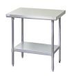 Blue Air EW3096, 30x96-inch Stainless Steel Work Table with Galvanized Undershelf and Legs