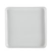 C.A.C. F-ST9, 9.5-Inch White Porcelain Square Plate, 2 DZ/CS