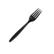 SafePro FHB Black Heavyweight Plastic Forks, 1000/CS