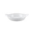 C.A.C. FHD-7, 10 Oz 8.25-Inch White Porcelain Au Gratin Dish, 2 DZ/CS