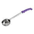 Winco FPP-2P, 2-Ounce Stainless Steel Perforated Food Portioner, Purple Handle, 1-Piece