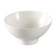 Yanco FU-806 18 Oz 6x3-Inch Porcelain Round Fuji Bone White Salad Bowl, 36/CS