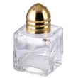 Winco G-101, 0.5-Ounce 2-Inch High Square Salt and Pepper Shaker with Brass Top, 1 Dozen