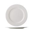 C.A.C. GDC-20, 11.25-Inch White Porcelain Dinner Plate, DZ
