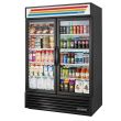 True GDM-49-HC~TSL01, 54-Inch Black Swing Glass Door Refrigerated Merchandiser