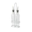 Winco GOB-16S, Oil and Vinegar Cruet Set with Rack and Two 16 Oz. Bottles