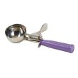 Winco ICD-10P, Ice Cream Disher with Purple Handle, Size 10, Allergen Free