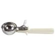 Winco ICOP-10, 3.25-Ounce Deluxe Disher with One-Piece Ivory Handle, Size 10, NSF